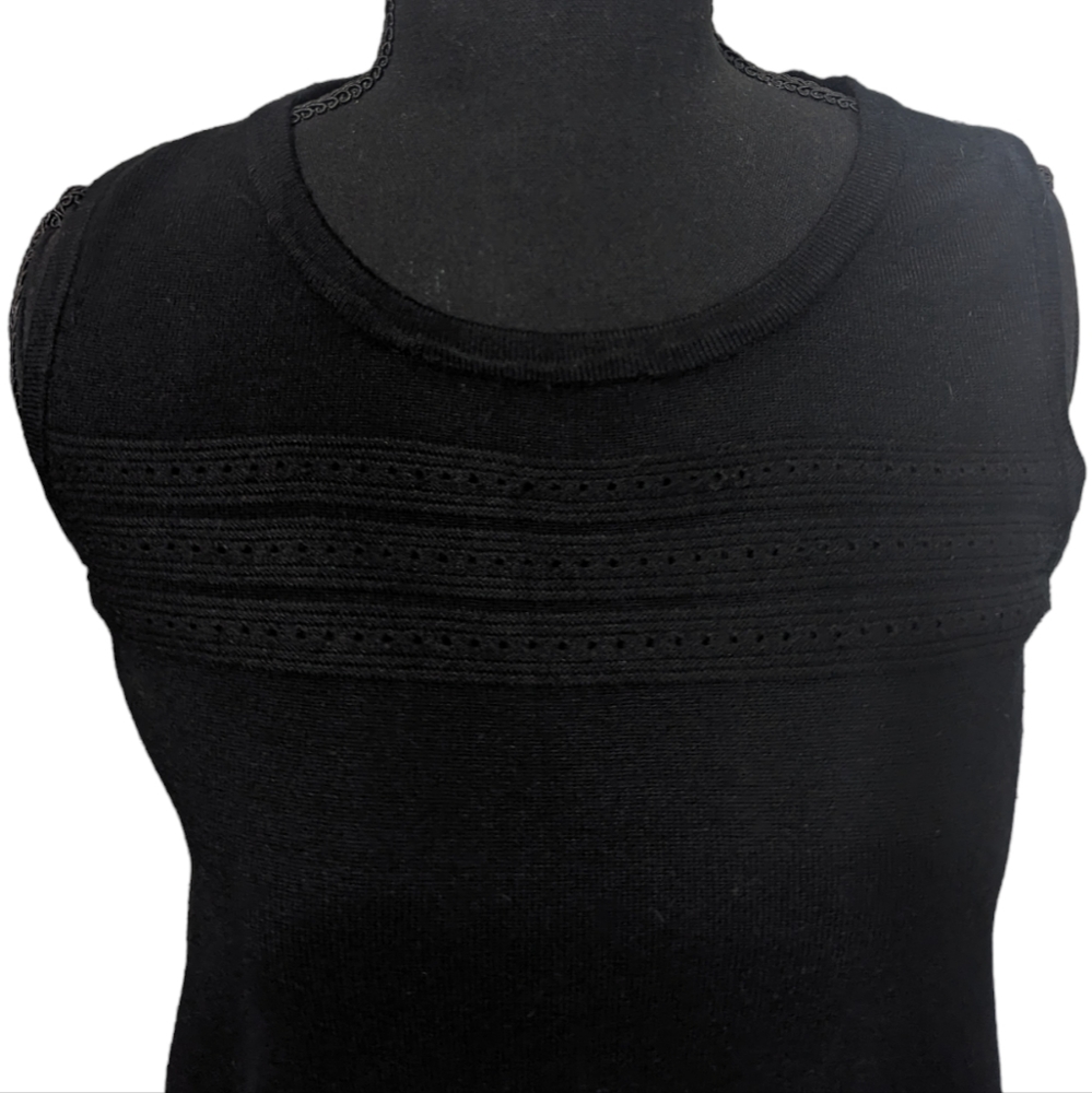 Cable & Gauge Sleeveless Blouse  Design Across Chest SZ Small Petite SEND OFFER - Picture 5 of 5